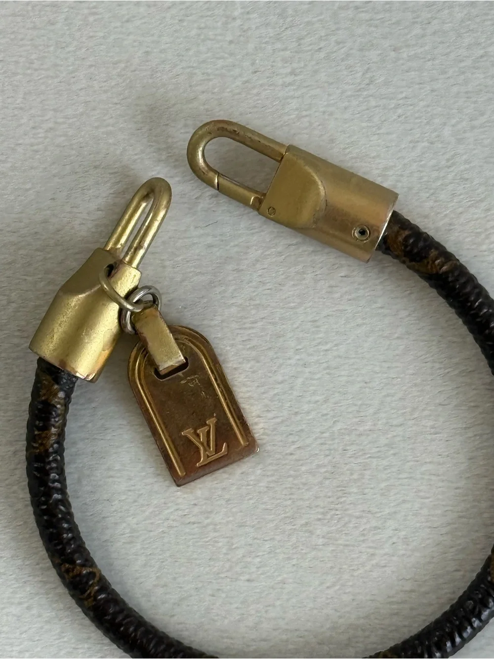 Louis Vuitton Monogram Bracelet Canvas and Metal Brown and Gold